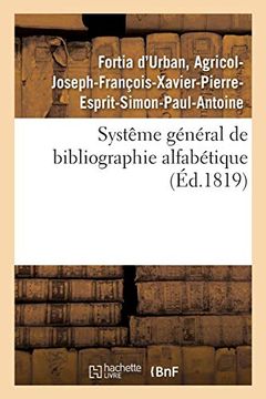 portada Systême Général de Bibliographie Alfabétique, Appliqué au Tableau Enciclopédique (Généralités) (en Francés)