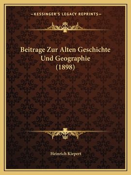 portada Beitrage Zur Alten Geschichte Und Geographie (1898) (in German)