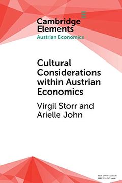 portada Cultural Considerations Within Austrian Economics (Elements in Austrian Economics)