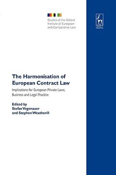 portada the harmonisation of european contract law: implications for european private laws, business and legal practice (in English)