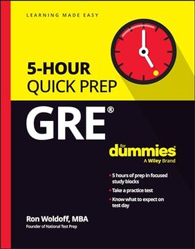 portada Gre 5-Hour Quick Prep for Dummies (For Dummies (Career (en Inglés)