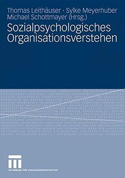 portada Sozialpsychologisches Organisationsverstehen