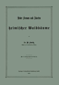 portada Ueber Formen Und Abarten Heimischer Waldbaume