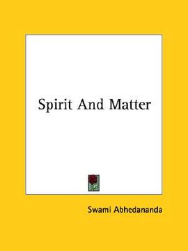portada spirit and matter (in English)