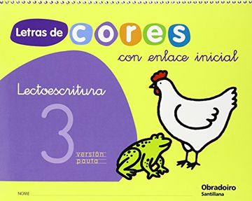 portada LETRAS DE CORES LECTOESCRITURA 3 CON ENLACE INICIAL (in Galician)