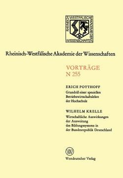 portada Natur-, Ingenieur- Und Wirtschaftswissenschaften: Vorträge - N 255 (in German)