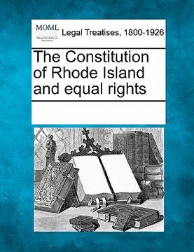 portada the constitution of rhode island and equal rights (in English)