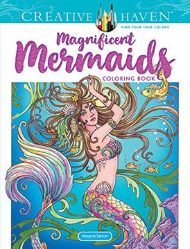 portada Creative Haven Magnificent Mermaids Coloring Book (Creative Haven Coloring Books) 