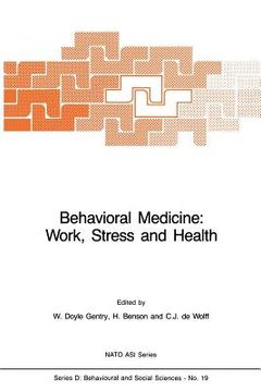 portada Behavioral Medicine: Work, Stress and Health (en Inglés)