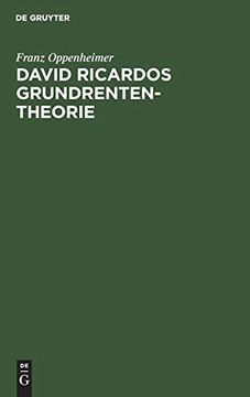 portada David Ricardos Grundrententheorie: Darstellung und Kritik 
