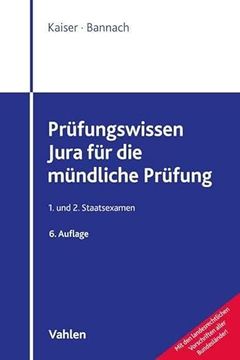 portada Prüfungswissen Jura für die Mündliche Prüfung 1. Und 2. Staatsexamen (en Alemán)