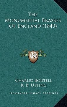 portada the monumental brasses of england (1849)