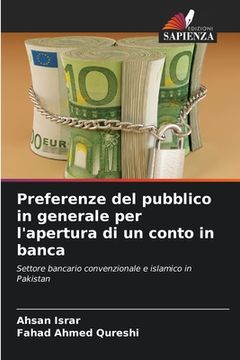 portada Preferenze del pubblico in generale per l'apertura di un conto in banca (en Italiano)