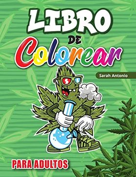 portada Libro Para Colorear Para Adultos: Libro Para Colorear de Cannabis, Libros Para Colorear Para Adultos de Relajación y Alivio del Estrés