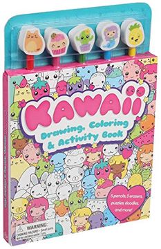 portada Kawaii Pencil Toppers: Drawing, Coloring & Activity Books (en Inglés)