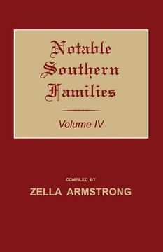 portada Notable Southern Families. Volume IV (in English)