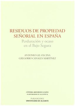portada Residuos de propiedad señorial en España (in Spanish)