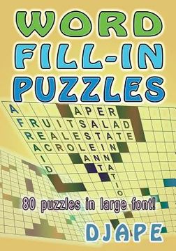 portada Word Fill-In Puzzles: 80 puzzles in large font! (in English)
