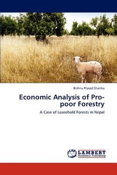 portada economic analysis of pro-poor forestry (en Inglés)
