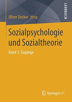portada Sozialpsychologie und Sozialtheorie: Band 1: Zugänge (en Alemán)