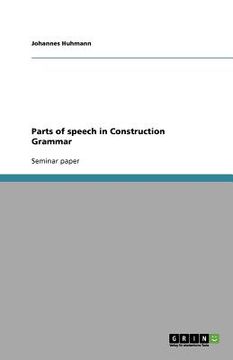 portada parts of speech in construction grammar (en Inglés)