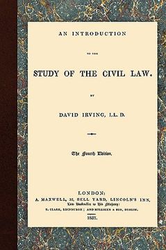 portada an introduction to the study of the civil law (en Inglés)