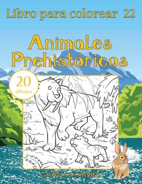 portada Libro para colorear Animales Prehistóricos: 20 dibujos