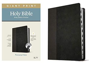 portada Kjv Personal Size Giant Print Bible, Filament Edition, Black (en Inglés)