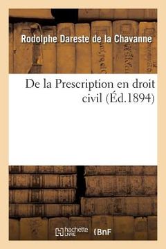 portada de la Prescription En Droit Civil (en Francés)