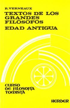 portada Textos de los Grandes Filósofos: Edad Antigua (in Spanish)
