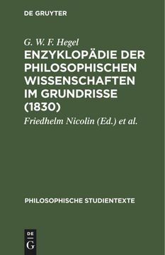 portada Enzyklopädie der Philosophischen Wissenschaften im Grundrisse (1830) 
