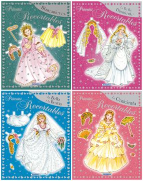 portada Princesas Recortables - Pack de 6 Títulos Diferentes