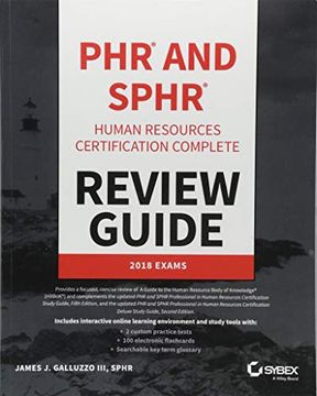 portada Phr and Sphr Professional in Human Resources Certification Complete Review Guide: 2018 Exams 