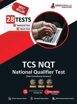 portada TCS NQT Book 2023: National Qualifier Test - 16 Mock Tests (Part A and B) and 12 Sectional Tests (1000 Solved Questions) with Free Access (en Inglés)