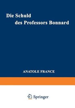 portada Die Schuld Des Professors Bonnard (en Alemán)