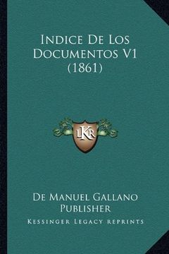 portada Indice de los Documentos v1 (1861) (in Spanish)