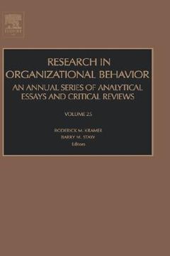 portada research in organizational behavior (en Inglés)