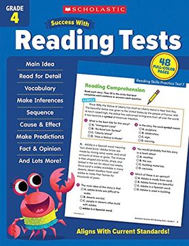 portada Scholastic Success With Reading Tests Grade 4 Workbook (in English)