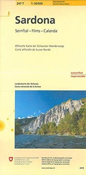 portada Swisstopo 1: 50 000 Sardona: Sernftal - Flims - Calanda. Offizielle Wanderkarte der saw (Wanderkarten)