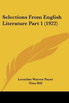 portada selections from english literature part 1 (1922) (en Inglés)