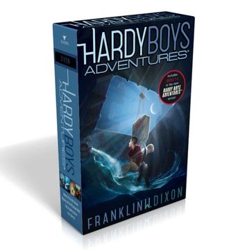 portada hardy boys adventures: secret of the red arrow; mystery of the phantom heist; the vanishing game; into thin air