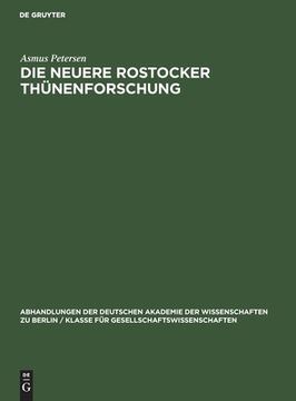 portada Die neuere Rostocker Thünenforschung (in German)