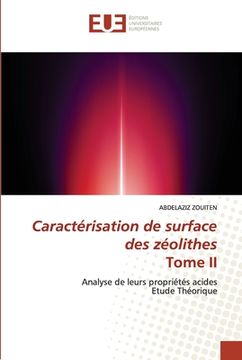 portada Caractérisation de surface des zéolithes Tome II (in French)