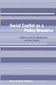 portada social capital as a policy resource (en Inglés)