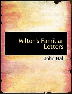 portada milton's familiar letters
