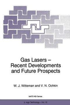 portada gas lasers - recent developments and future prospects (en Inglés)