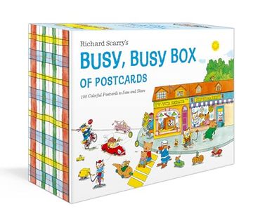 portada Richard Scarry's Busy, Busy box of Postcards: 100 Colorful Postcards to Save and Share (en Inglés)