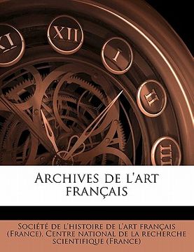 portada Archives de l'Art Français (in French)