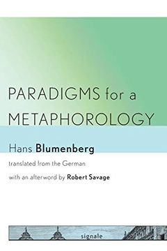 portada Paradigms for a Metaphorology (Signale: Modern German Letters, Cultures, and Thought) (in English)