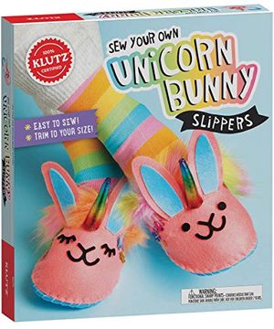 portada Sew Your own Unicorn Bunny Slippers (Klutz) (in English)